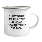 Laugh with Orange Tabby Cat Mom Funny Camping Mug Gifts for Orange Tabby Cat Lovers, Christmas Unique Gifts from Friends to Family