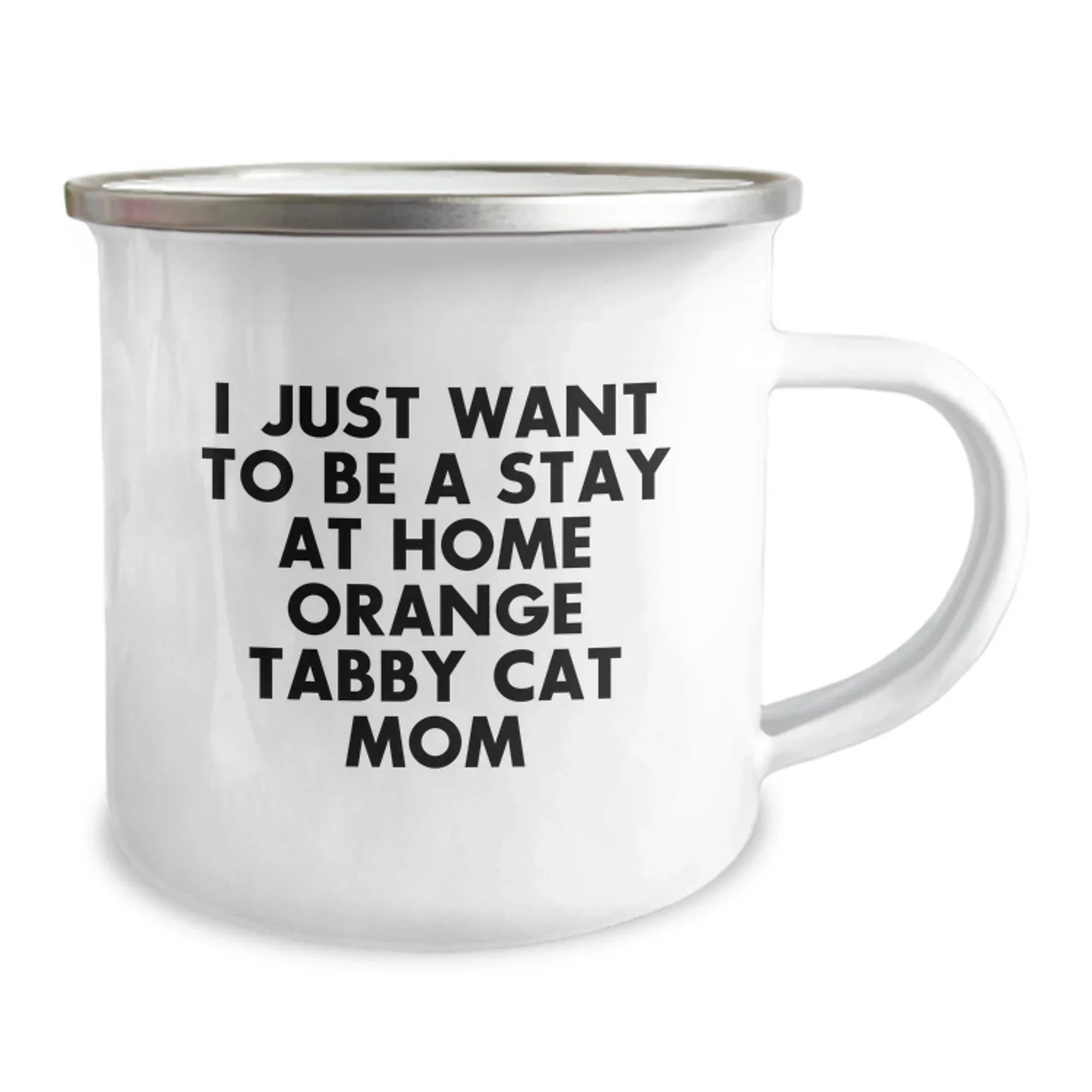 Gifts from Orange Tabby Cat Lovers for Stay at Home Orange Tabby Cat Mom Camping Mug, Funny Valentine's Unique Gifts for Orange Tabby Cat Enthusiasts - Orange Tabby Cat Mom