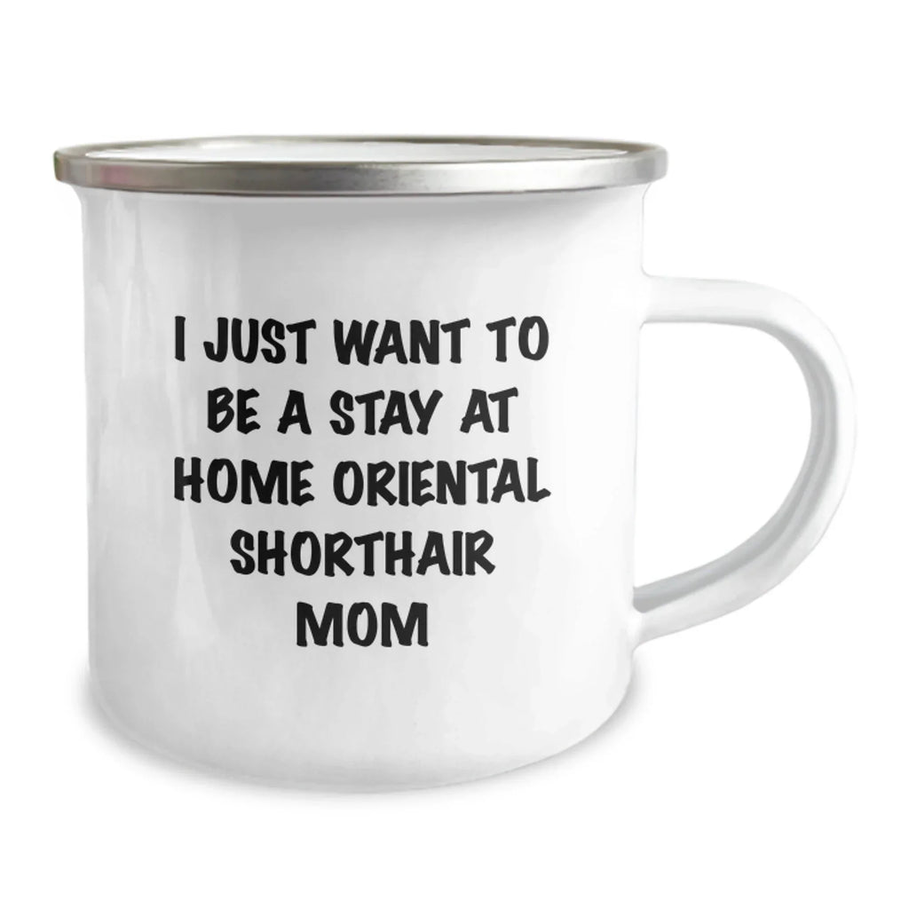 Oriental Shorthair Cat Lover Camping Mug Gifts from Mom on Valentine's