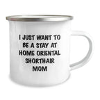 Oriental Shorthair Cat Lover Camping Mug Gifts from Mom on Valentine's