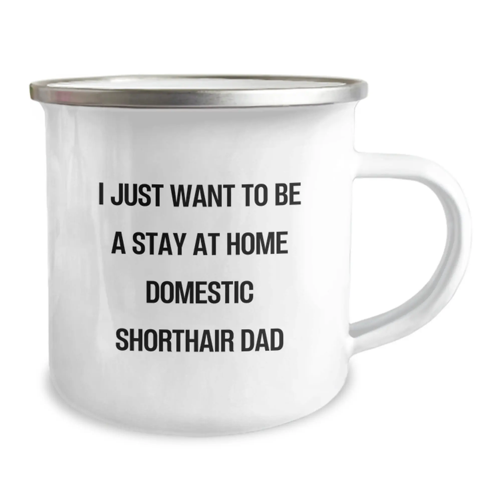 Funny Domestic Shorthair Cat Gifts for Him - Camping Mug for Dad Stay at Home - Birthday Unique Gifts from Family - Image 2