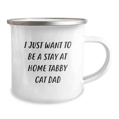 Funny Tabby Cat Gifts for Tabby Cat Dad, Men, or Friends, I Just Want To Be A Stay At Home Tabby Cat Dad, Birthday Unique Presents from Family, Coworkers, or Women - Image 2