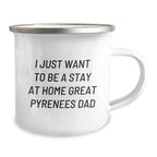 Great Pyrenees Dad Gifts, Funny Camping Mug for Great Pyrenees Lovers, Christmas Unique Presents from Dad to Family