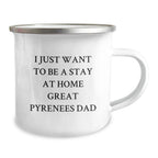 Funny Great Pyrenees Dog Gifts for Dad, Great Pyrenees Dad Camping Mug, Valentine's Unique Gifts from Husband to Great Pyrenees Dog Owner