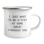Funny Great Pyrenees Dog Camping Mug Gifts from Dad for Great Pyrenees Dog Lovers on Christmas Unique Presents