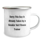 Funny Fitness Trainer Mugs Gifts from Friends, Christmas Unique Gifts for Fitness Trainer, Sorry This Guy Is Already Taken