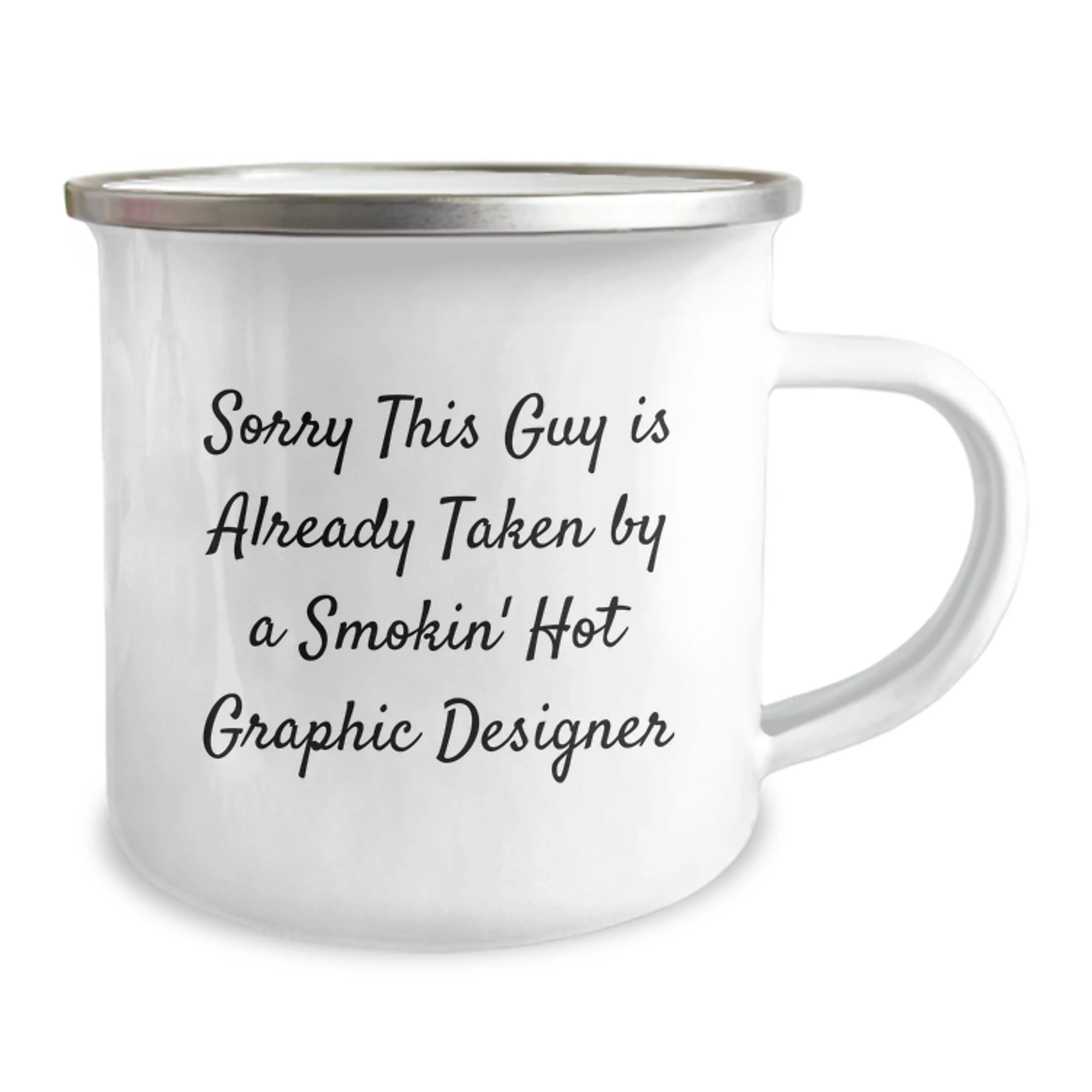 Funny Graphic Designer Gifts for Him, Smokin' Hot Graphic Designer Camping Mug, Unique Christmas Unique Gifts from Friends to Family