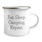 Funny Camping Mug Gifts from Friends - Eat. Sleep. Camping. Repeat. for Camping Lovers Birthday Unique Gifts - Image 2