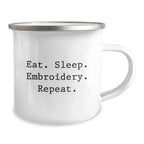 Fun Embroidery Camping Mug Gifts from Men to Women and Friends for Christmas