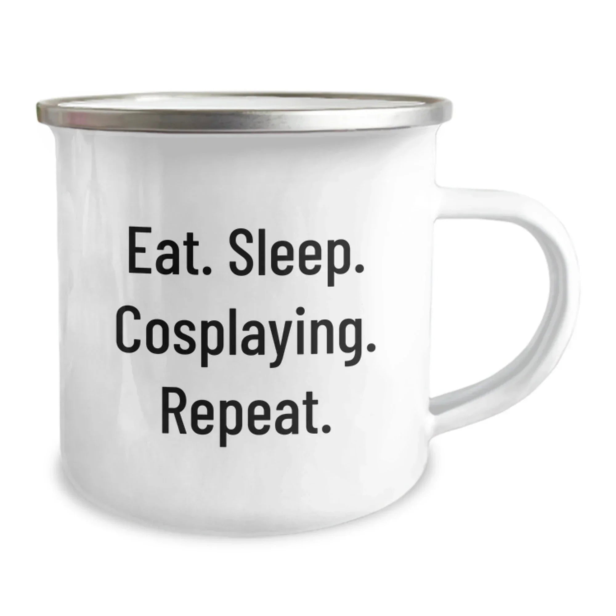 Cosplaying Gifts for Men, Funny Camping Mug, Eat. Sleep. Cosplaying. Repeat., Graduation Gifts from Friends