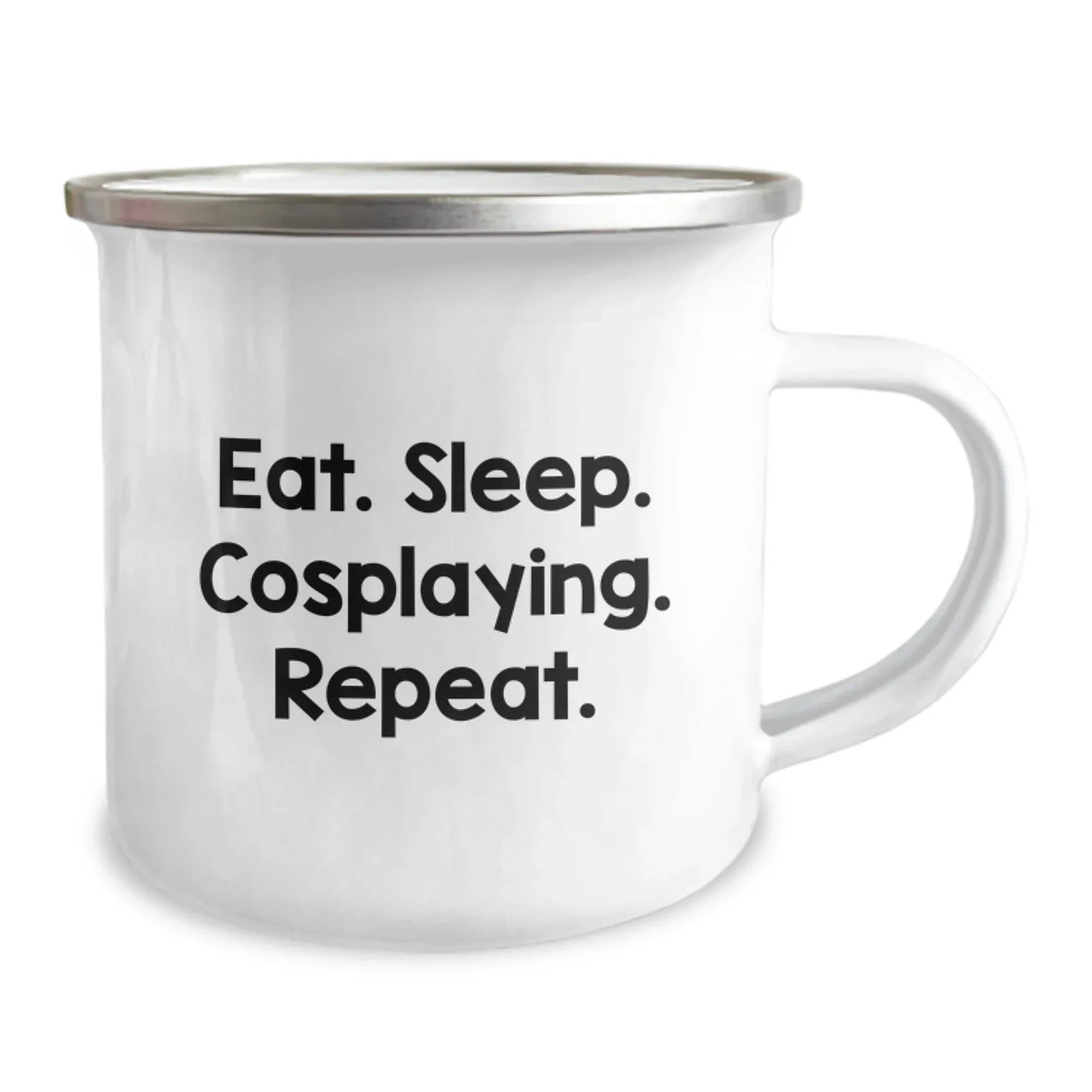 Funny Cosplaying Gifts for Friends Gifts from Men - Eat. Sleep. Cosplaying. Repeat. on Unique Graduation Camping Mug