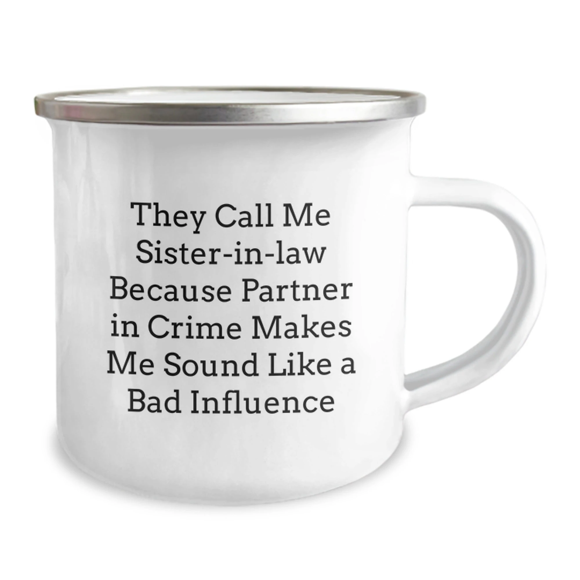 Funny Sister-in-law Gifts for Her - Camping Mug, Sister-in-law Partner in Crime Christmas Unique Gifts from Men to Sister-in-law