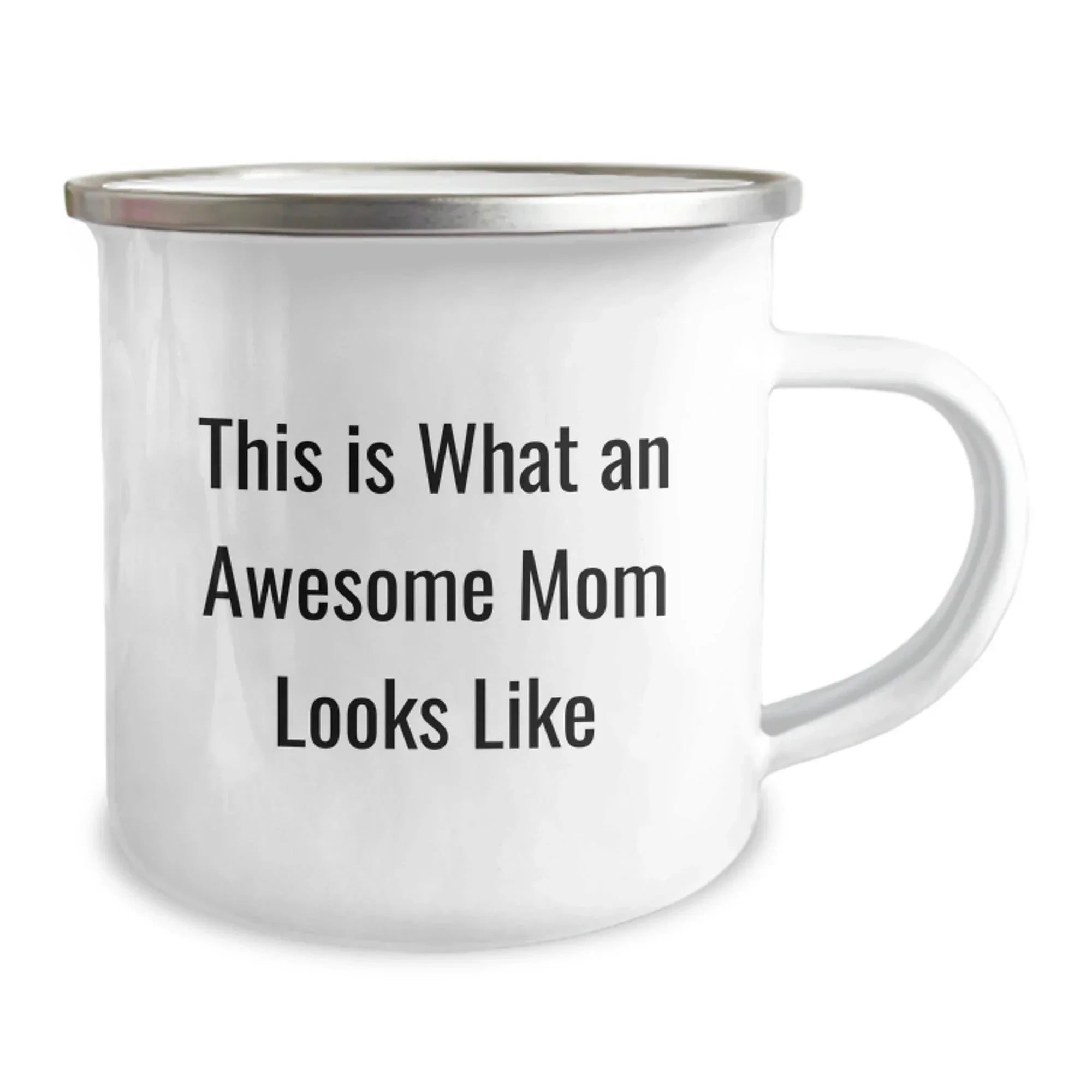 Funny Mom Gifts from Men to Awesome Moms on Birthday - This Is What An Awesome Mom Looks Like, Camping Mug, 12 oz
