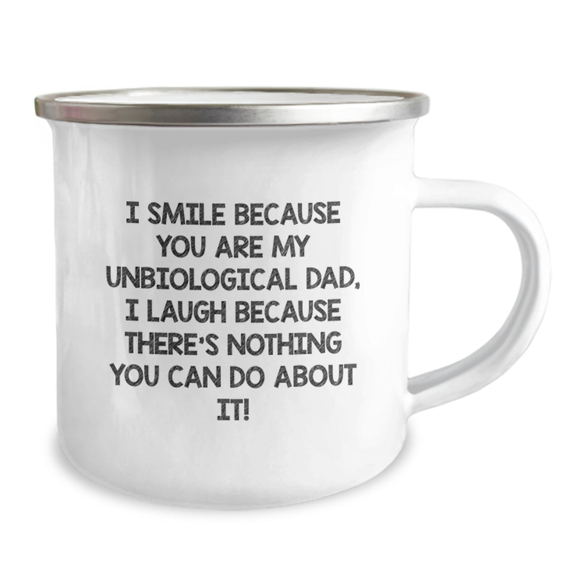 Unbiological Dad Gift Playful Quote Camping Mug for Him - Keepsake - Image 2