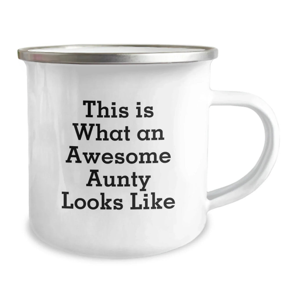 Funny Aunty Gifts from Men, Women, or Friends - 'This Is What An Awesome Aunty Looks Like' Birthday Camping Mug