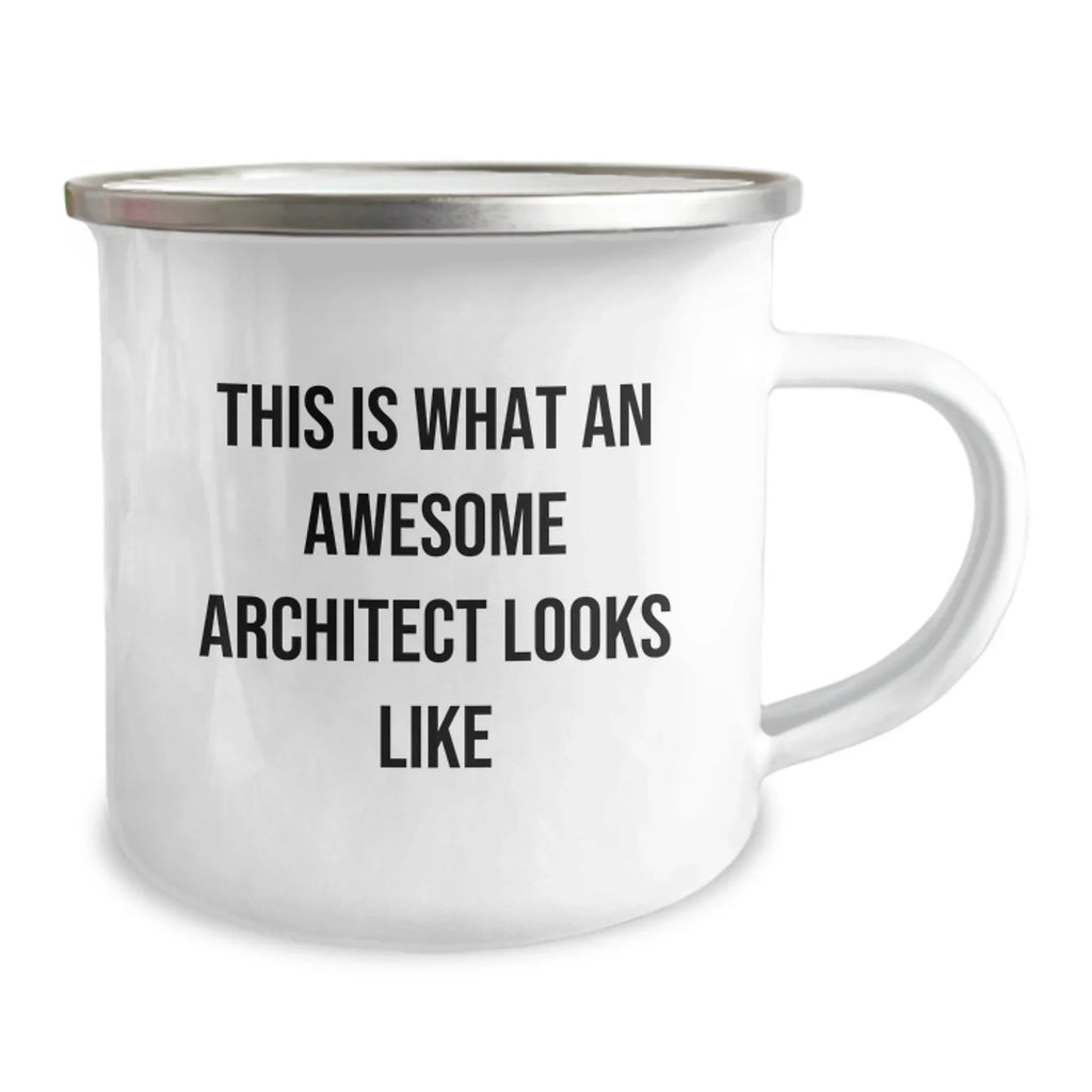 Awesome Architect Funny Gifts, Unique Valentine's Unique Gifts from Men to Architect Friends, Architect Camping Mug This Is What An Awesome Architect Looks Like