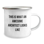 Awesome Architect Funny Gifts, Unique Valentine's Unique Gifts from Men to Architect Friends, Architect Camping Mug This Is What An Awesome Architect Looks Like