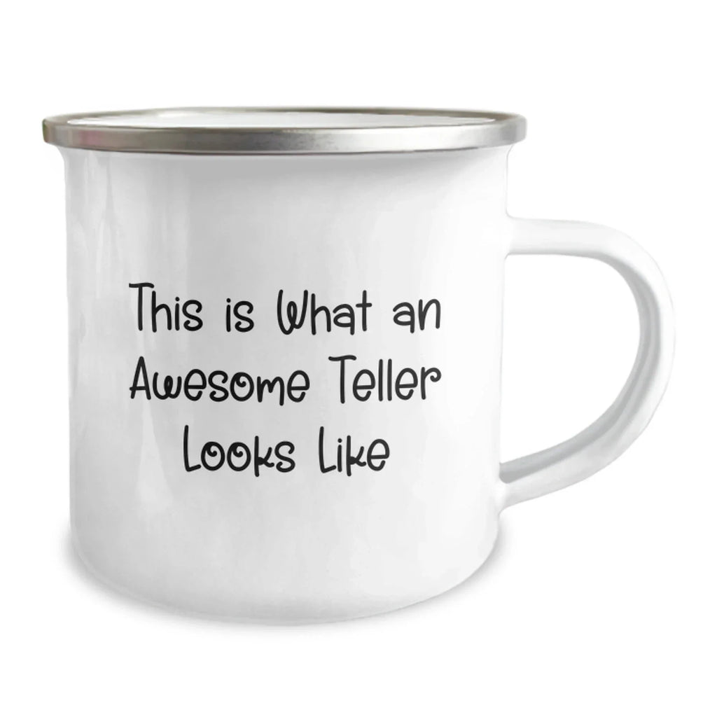 Teller Camping Mug Gifts for Men, Funny Quote 'This Is What An Awesome Teller Looks Like', Valentine's Unique Gifts from Family