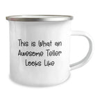 Teller Camping Mug Gifts for Men, Funny Quote 'This Is What An Awesome Teller Looks Like', Valentine's Unique Gifts from Family