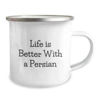 Persian Cat Lover Gifts from Men, Funny Camping Mugs for Women, Valentine's Unique Gifts for Friends, Family, or Coworkers