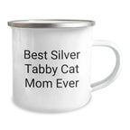 Silver Tabby Cat Mom Ever Gifts Best Silver Tabby Cat Mom Ever Funny Camping Mug