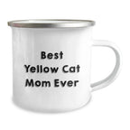 Funny Yellow Cat Mom Camping Mug Gifts