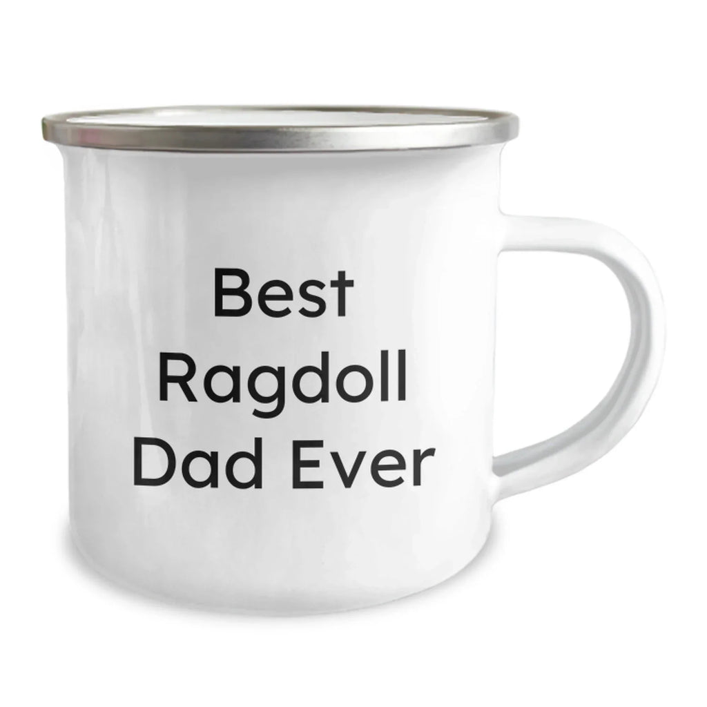Ragdoll Cat Lovers Gifts from Family to Friends, Best Ragdoll Dad Ever Camping Mug for Graduation Celebration