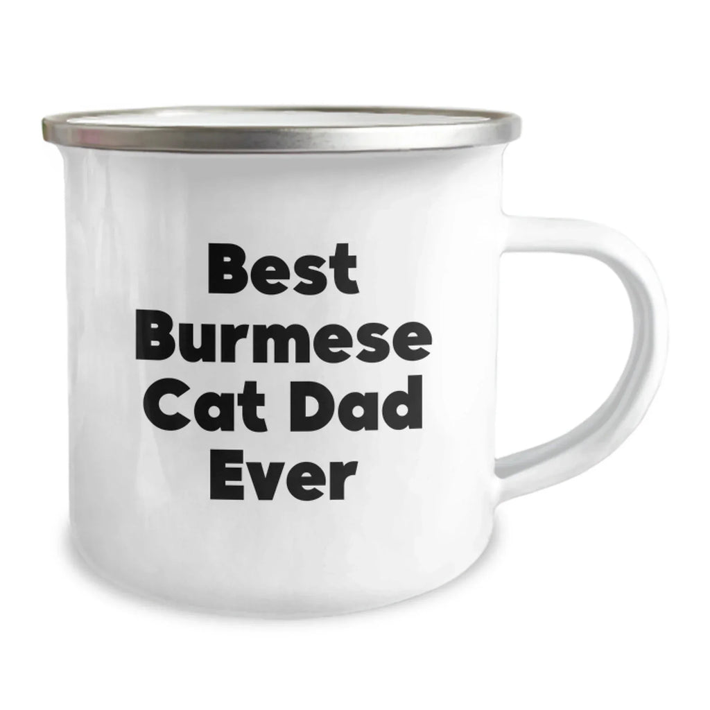 Funny Burmese Cat Dad Camping Mug Gifts from Men to Friends for Graduation Unique