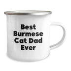 Funny Burmese Cat Dad Camping Mug Gifts from Men to Friends for Graduation Unique