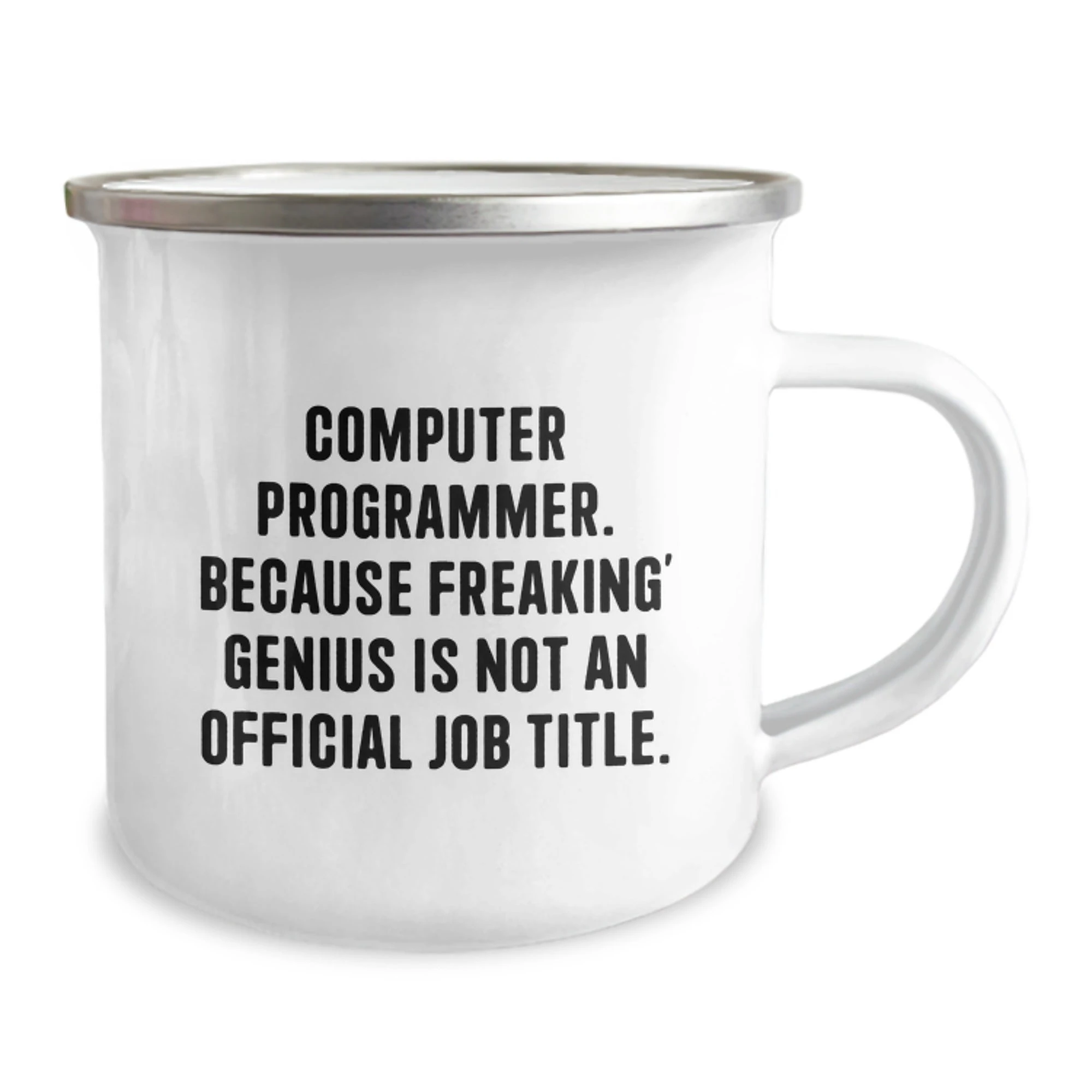 Funny Computer Programmer Gifts from Friends, Unique Valentine's Unique Gifts for Computer Programmer Couples, Camping Mug for Code Geeks - 12 oz Stainless Steel with Enamel Finish