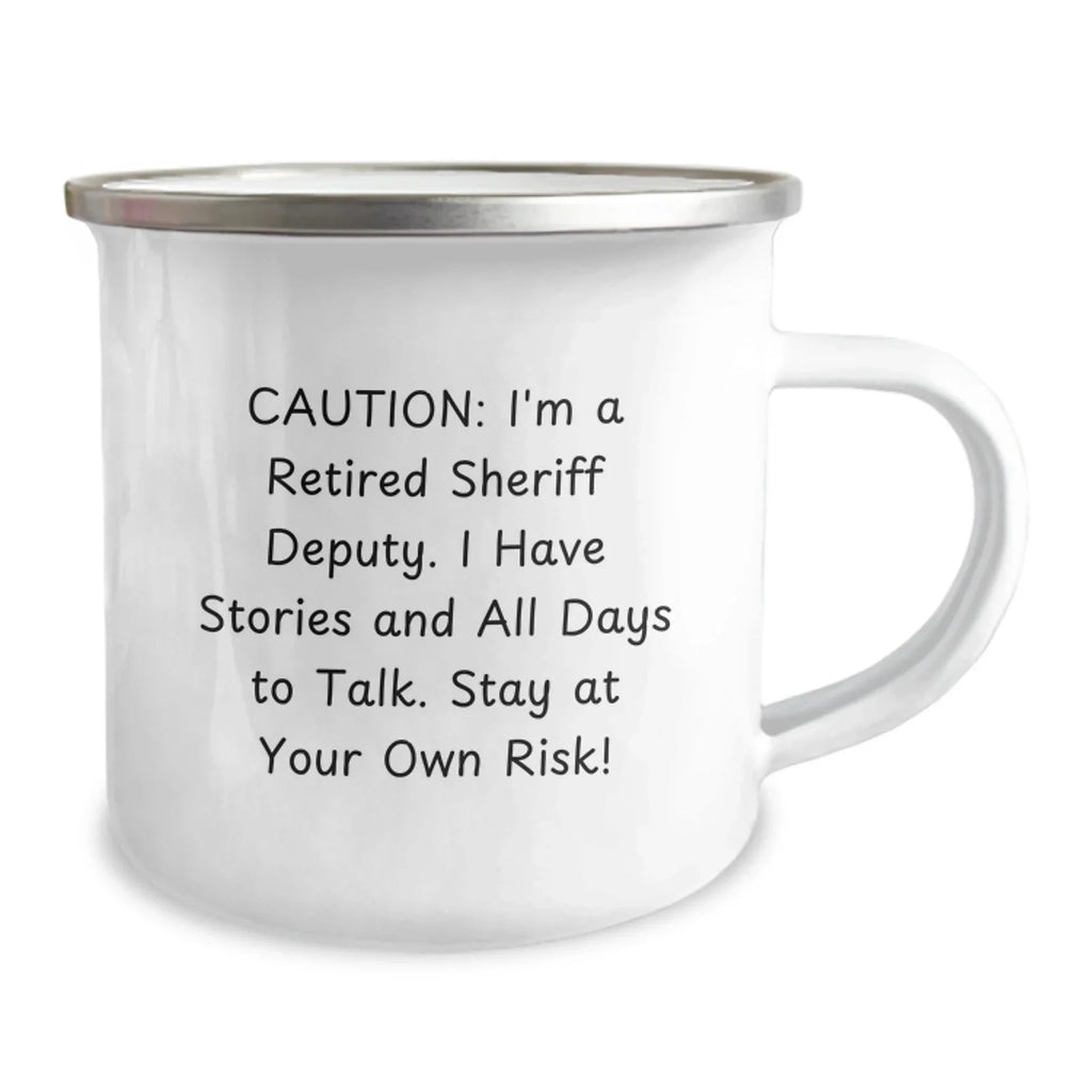Funny Sheriff Deputy Gifts: Retirement Stories Mug for Men, Women, and Friends - Graduation Unique Gifts from Sheriff Deputy