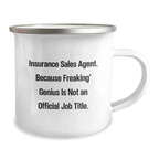 Funny Insurance Sales Agent Gifts from Men, Mom's the Insurance Sales Agent, 12 oz Camping Mug for Mother's Day Unique Gifts - Image 2
