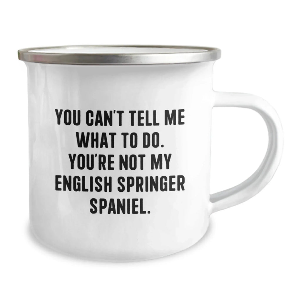 Funny English Springer Spaniel Dog Camping Mug Gifts from Men to Women on Valentine's