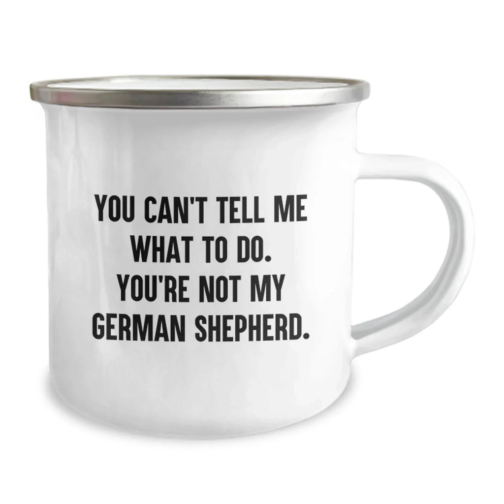 Funny German Shepherd Dog Camping Mug Gifts from Friends to Family Members on Valentine's
