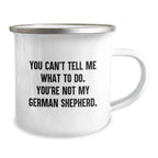 Funny German Shepherd Dog Camping Mug Gifts from Friends to Family Members on Valentine's