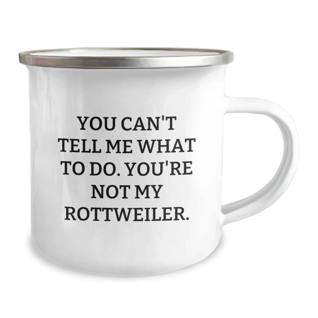 Funny Rottweiler Dog Camping Mug Gifts from Men for Valentine's Unique