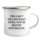 Funny Rottweiler Dog Camping Mug Gifts from Men for Valentine's Unique