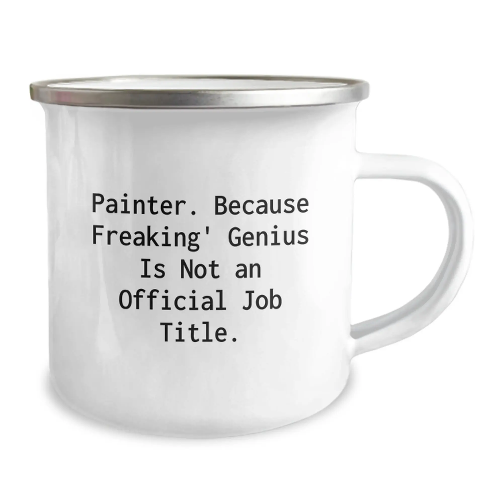 Painter Keepsake Camping Mug for Him Birthday Gift With Enamel Finish - Image 2