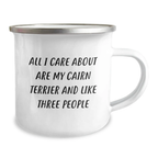 Cute Cairn Terrier Dog Gifts for Men, Funny Camping Mug, Perfect Birthday Unique Gifts from Friends - Image 2