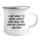 Funny Chinese Crested Dog Lover Gifts from Friends for Valentine's Unique Camping Mugs