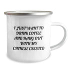 Chinese Crested Dog Lover Gifts for Him, Funny Coffee Mug for Valentine's from Men to Chinese Crested Dog Owners, Camping Mugs for Dog Parents
