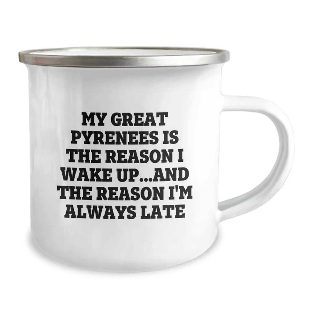 Funny Great Pyrenees Dog Lover Gifts from Friends for Birthday Unique Camping Mug - Image 2