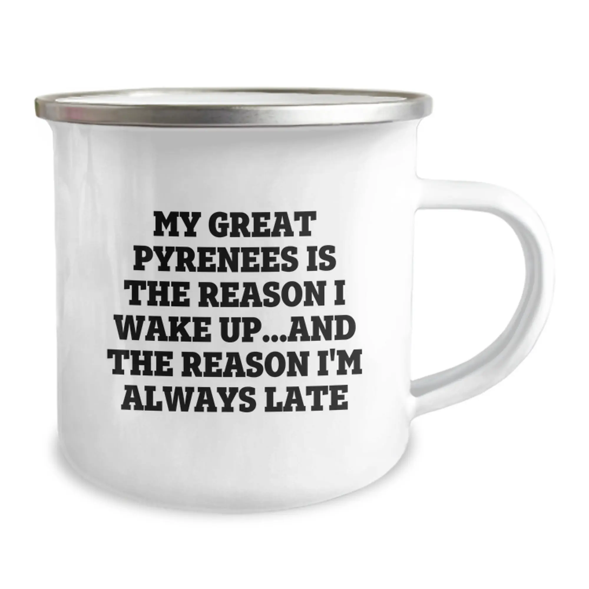 Funny Great Pyrenees Dog Lover Gifts from Friends for Birthday Unique Camping Mug - Image 2