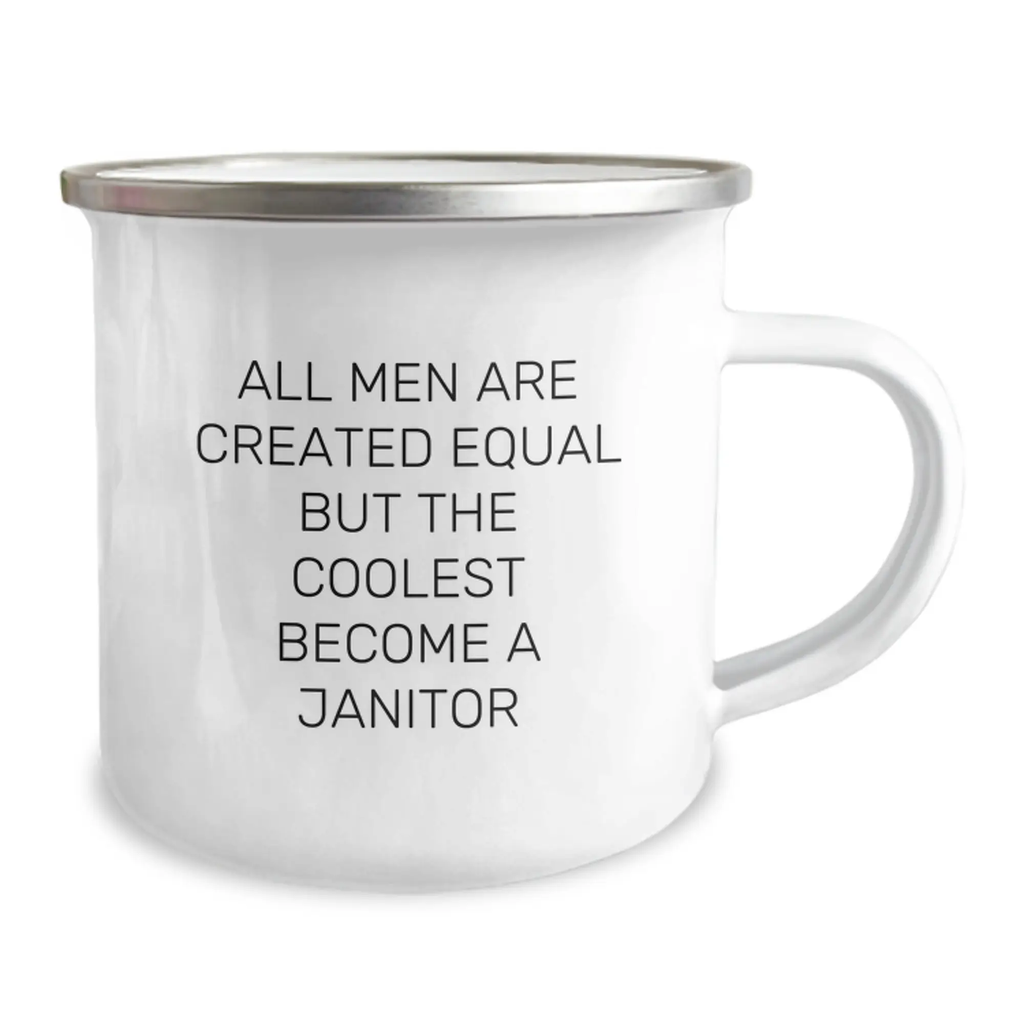 Christmas Gift Janitor Camping Mug for Her All Men Are Created Equal - Image 2