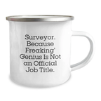 Funny Surveyor Gifts, Camping Mug for Surveyor Friends, Birthday Unique Gifts from Friends to Surveyor - Image 2