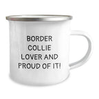Funny Border Collie Enamel Camping Mug Gift For Border Collie Lovers Valentine