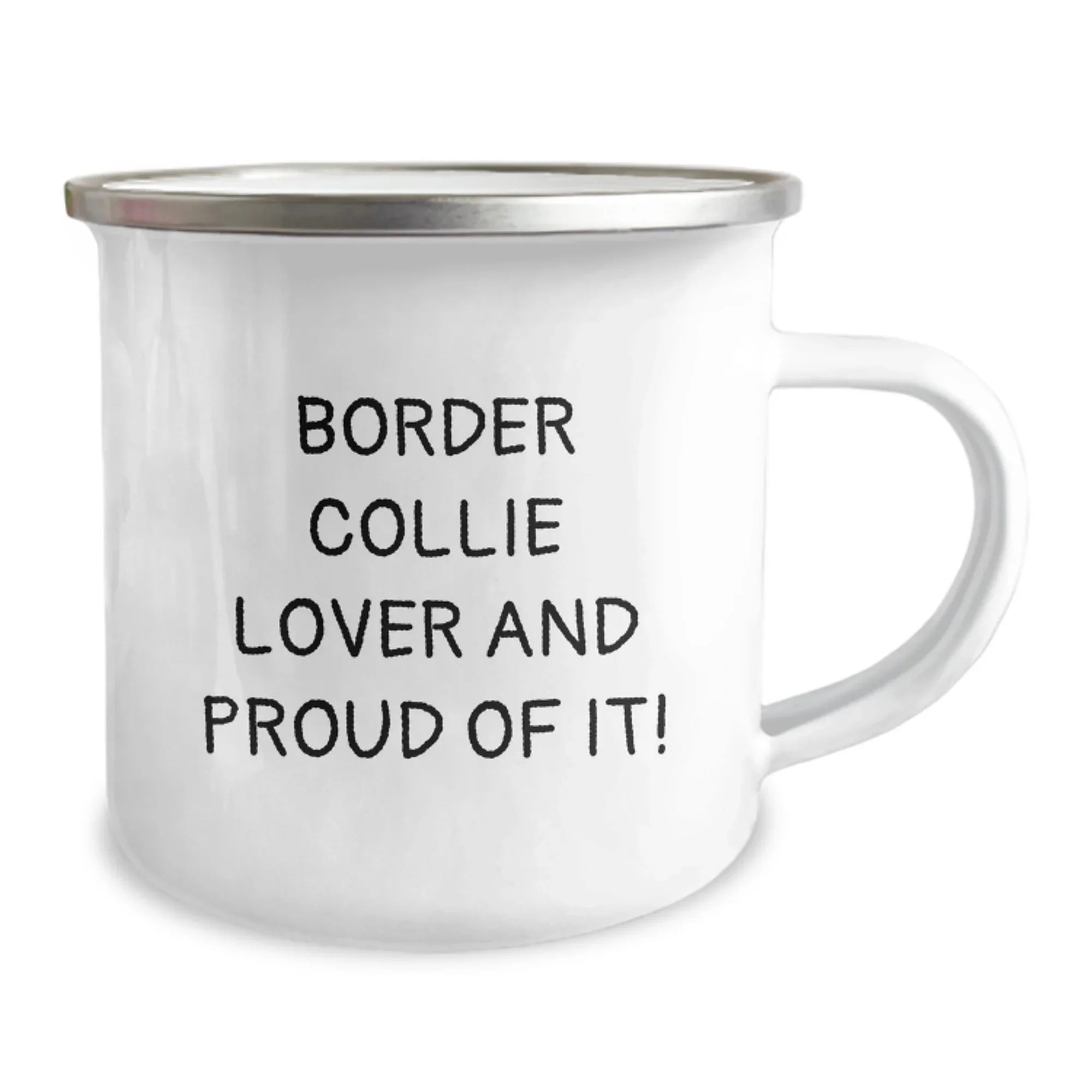 Funny Border Collie Enamel Camping Mug Gift For Border Collie Lovers Valentine