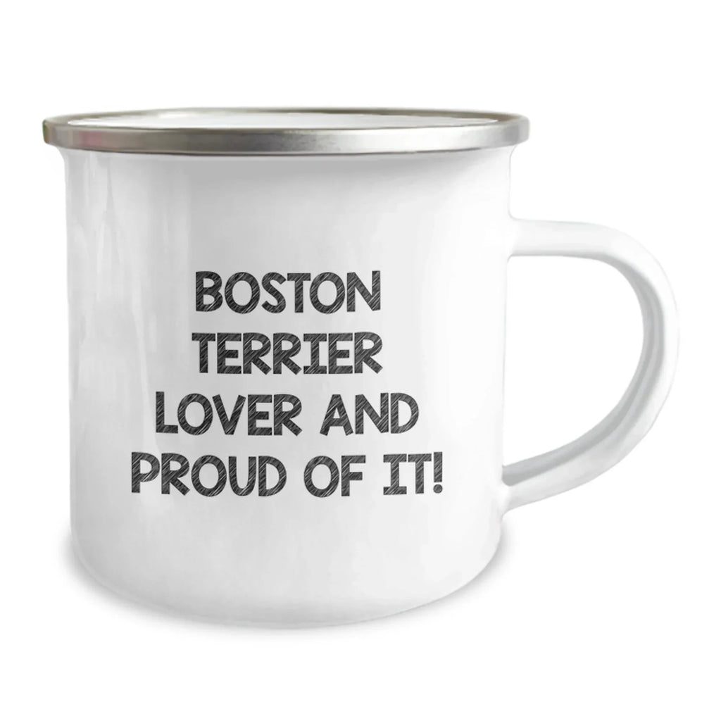 Boston Terrier Camping Mug For Dog Lovers Valentine Gift