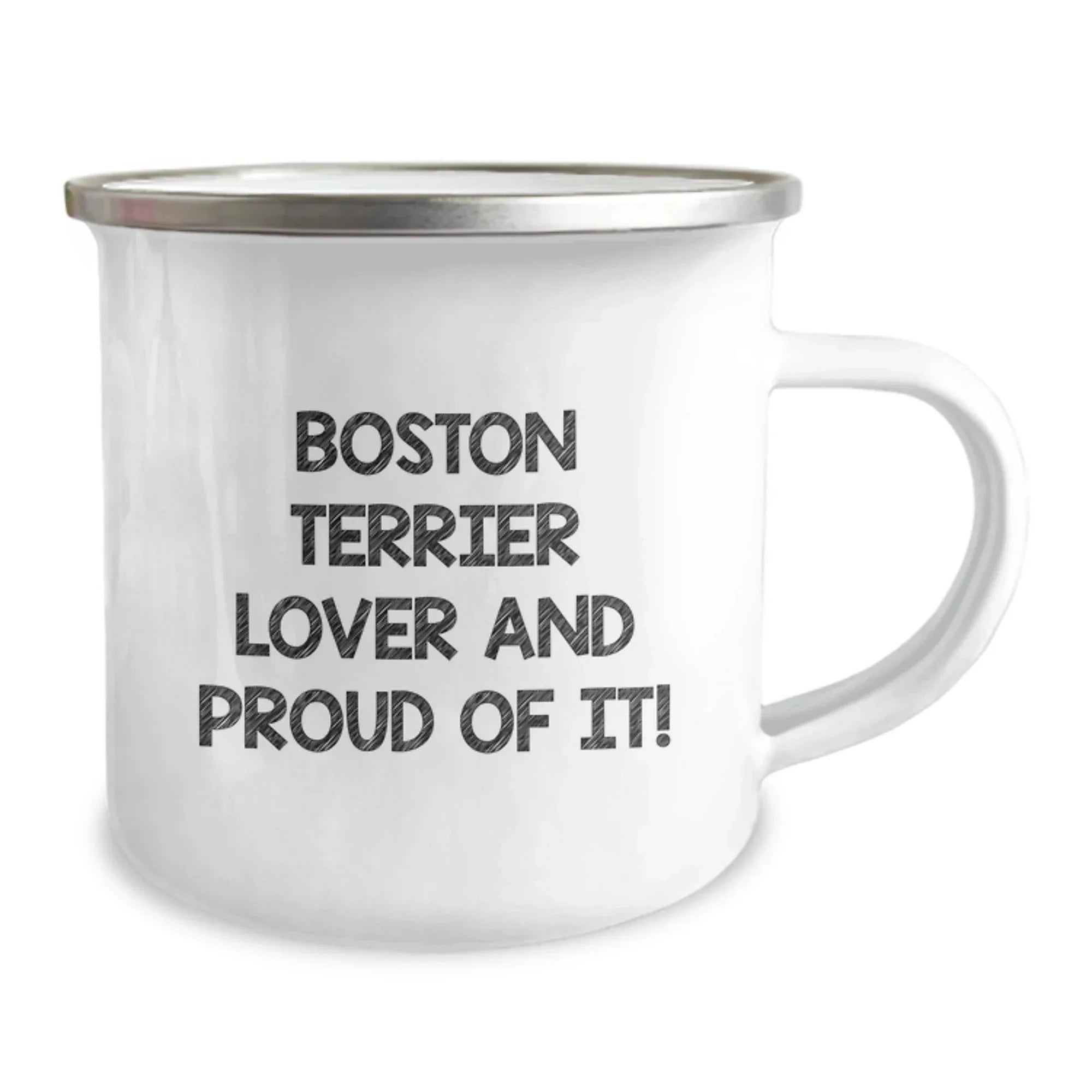 Boston Terrier Camping Mug For Dog Lovers Valentine Gift