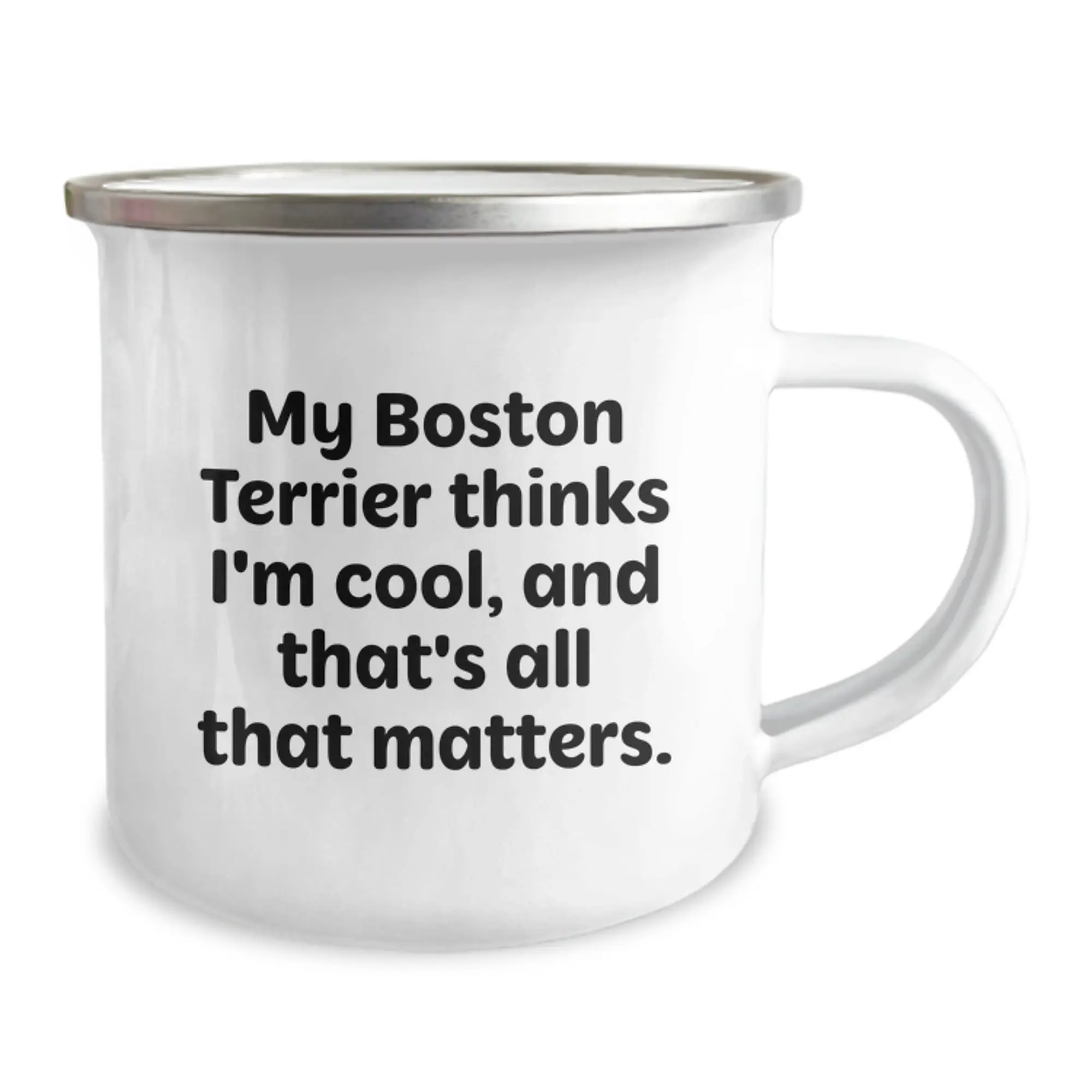 Funny Boston Terrier Dog Gifts, Birthday Unique Mugs for Men from Wife, Boston Terrier Camping Mug - Image 2